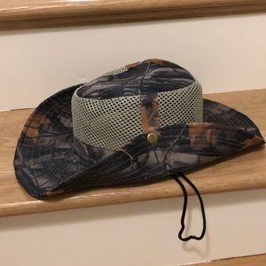 Men Blue Camo Fishing Hat